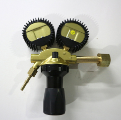 High Quality TR-37 CO2 Brass Gas High Pressure Regulator With Two Pressure Gauge