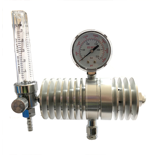 W-199-TC High Quality Carbon Dioxide Gas High Pressure Regulator With Flowmeter Radiator Type