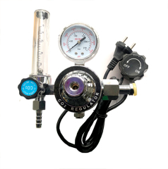 W-199 High Quality Carbon Dioxide Gas High Pressure Regulator With Flowmeter and 36V Heater for Cutting and Welding
