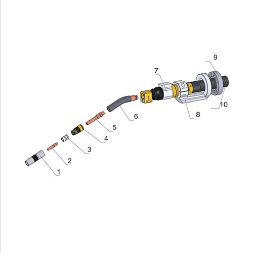GLA-NW-350 Robot MIG Welding Torch Air Cooled