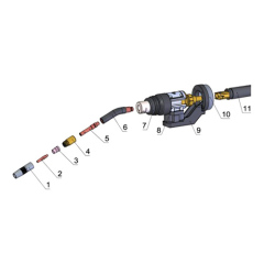 GLA350N-STA Robot MIG Welding Torch Air Cooled