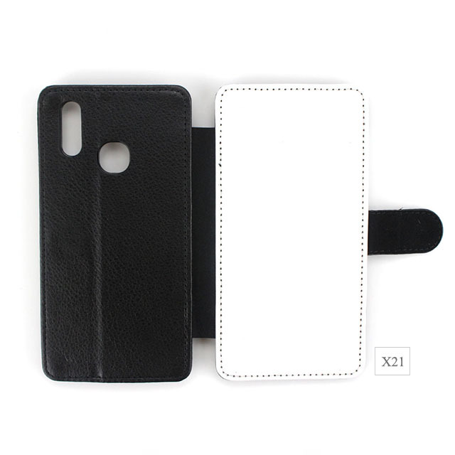 High Quality diy blank sublimation PU leather cellphone cover for Vivo X21