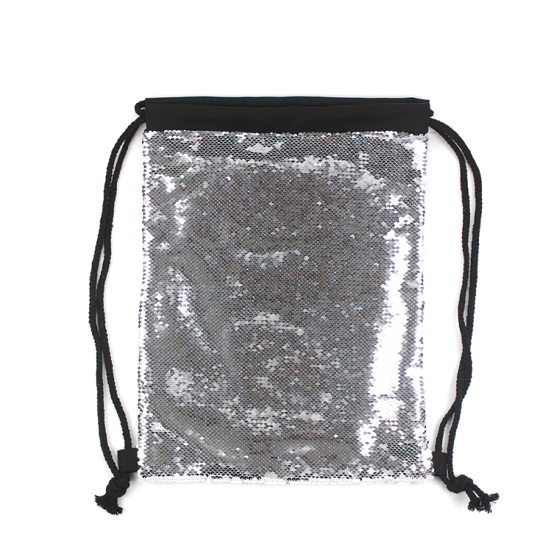 Fashionable Blank Sublimation Magic Sequin Drawstring Backpack With Multiple Colour