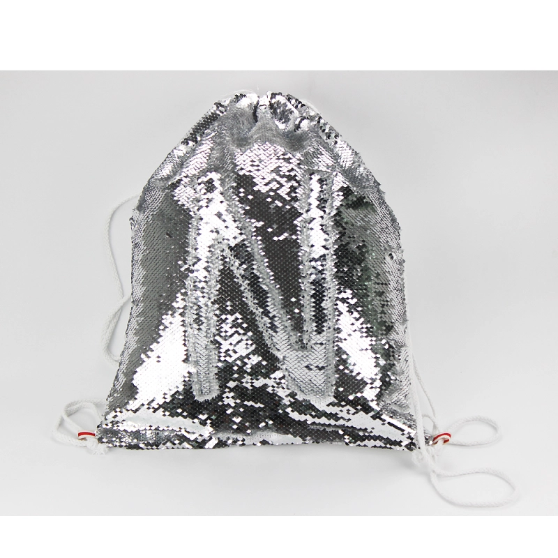 Custom Designs Blank Sublimation Magic Sequin drawstring bags on Hot Sales