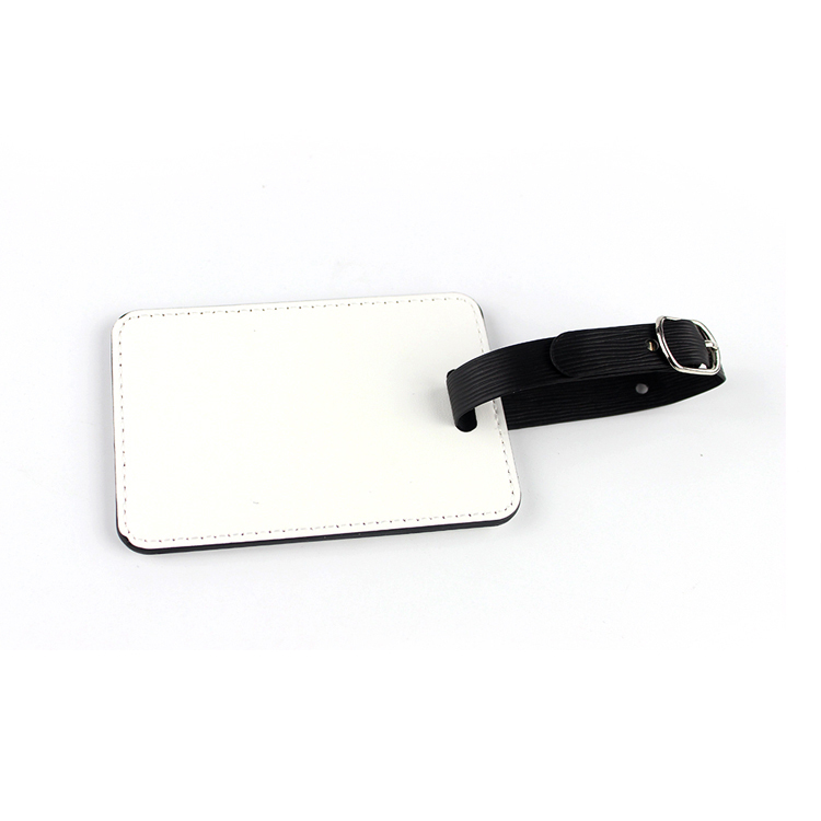 High Quality DIY Sublimation Blanks Convenient PU Leather Luggage Tag