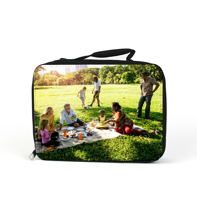 Customized Convenient Sublimation Blank Canvas Lunch Bag Outdoor Picnic Bag