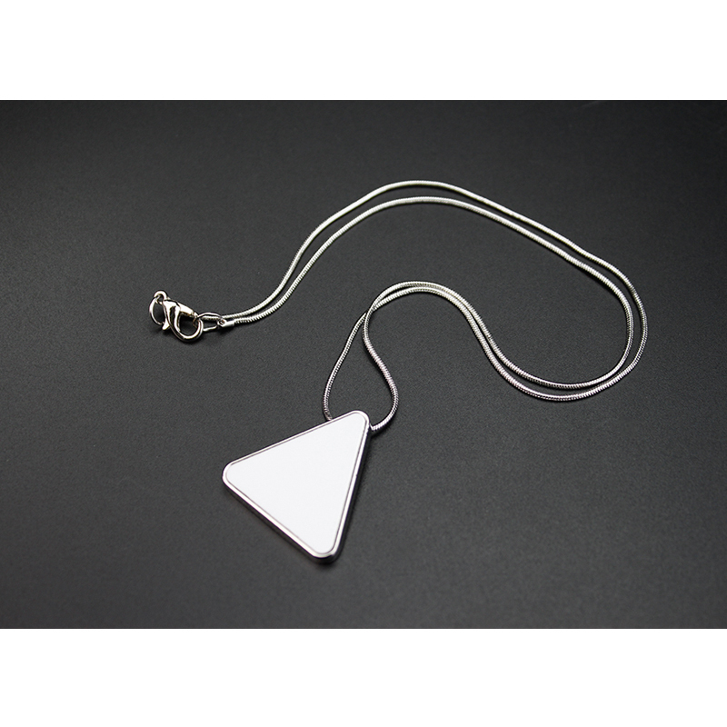 Fashionable custom design Sublimation necklace, Triangle shape