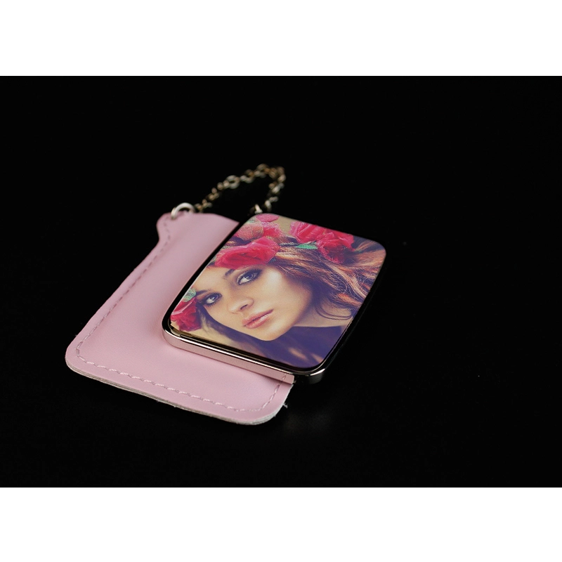 Sublimation Rectangular Hand Mirror With Leather Case