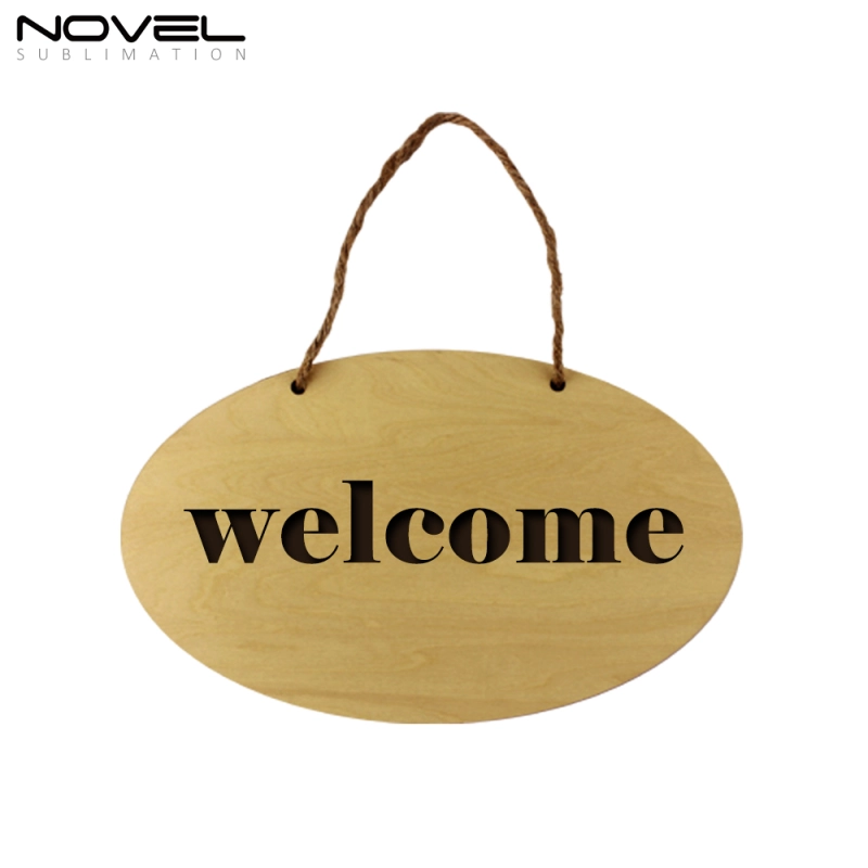 New Fashion Sublimation Blank Custom Wooden Square Door Hanging