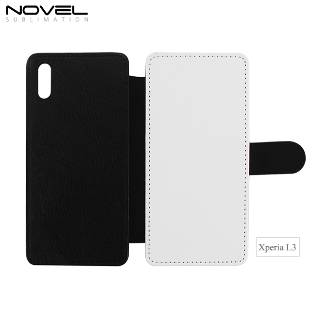 Double Protection Sublimation Blank pu Leather Phone Cover For Sony L3