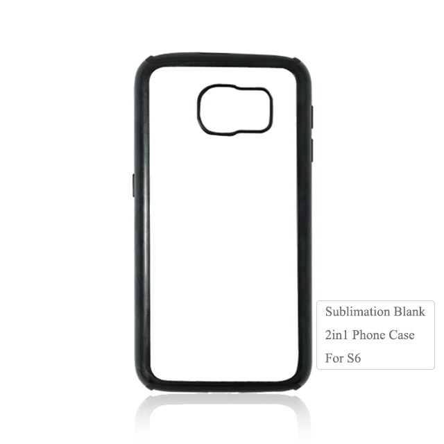 High Quality 2in1 Sublimation Blank Phone Case For Galaxy S6