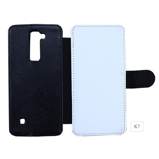High Quality Sublimation Blank Flip PU Leather Phone Wallet For LG K7