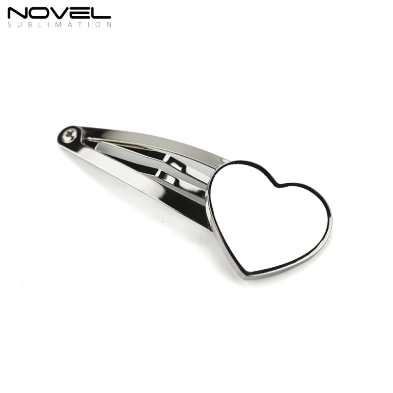 Hot Sale Simple Blank Heart Hairpin For Kids And Girl Hair Clip Pins