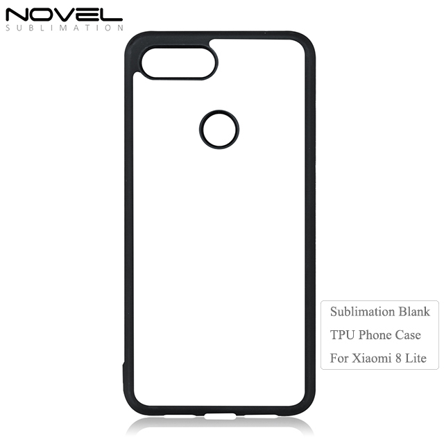New 2D Soft Rubber Sublimation Blank Phone Case For Xiaomi 8
