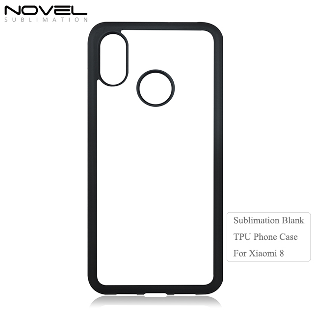 New 2D Soft Rubber Sublimation Blank Phone Case For Xiaomi 8