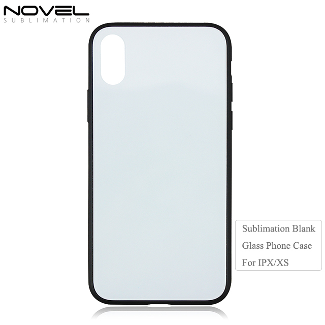 Custom Sublimation Phone Case Blank 2D Glass TPU Phone Case for iPhone X