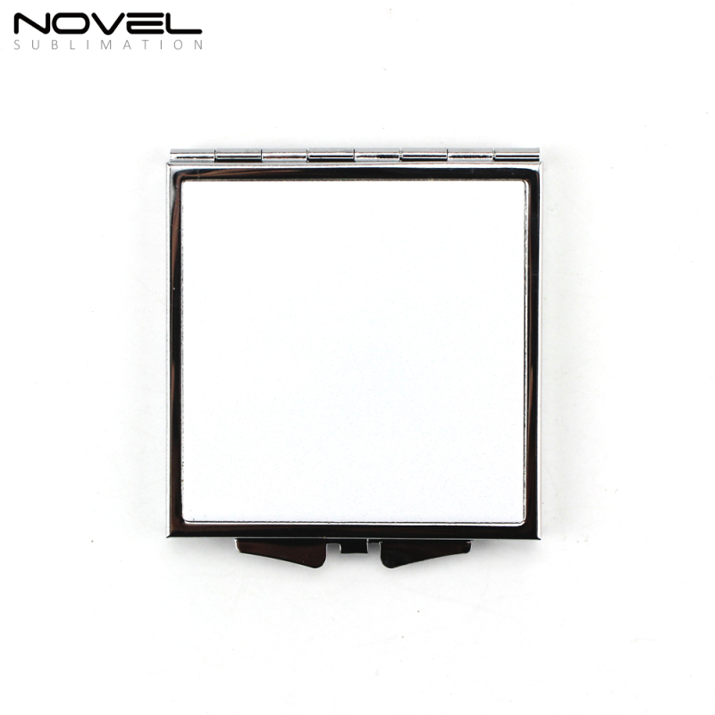 Portable Personality  Designs Sublimation Blank Stainless Steel Rectangle  Mirror with White Plate