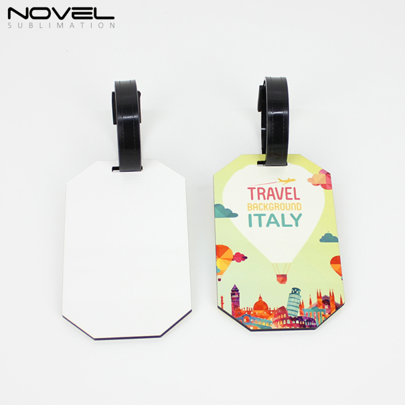 Customized Printing DIY Blank MDF Double Side Luggage Tag