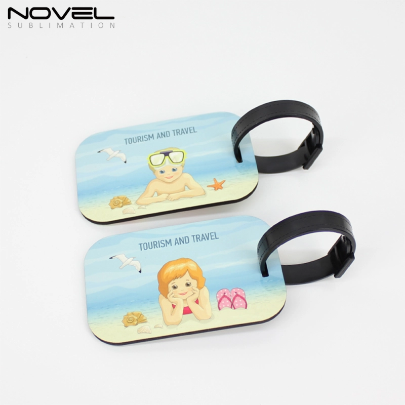 High Quality Double Side Printing Sublimation Blank MDF Luggage Tag