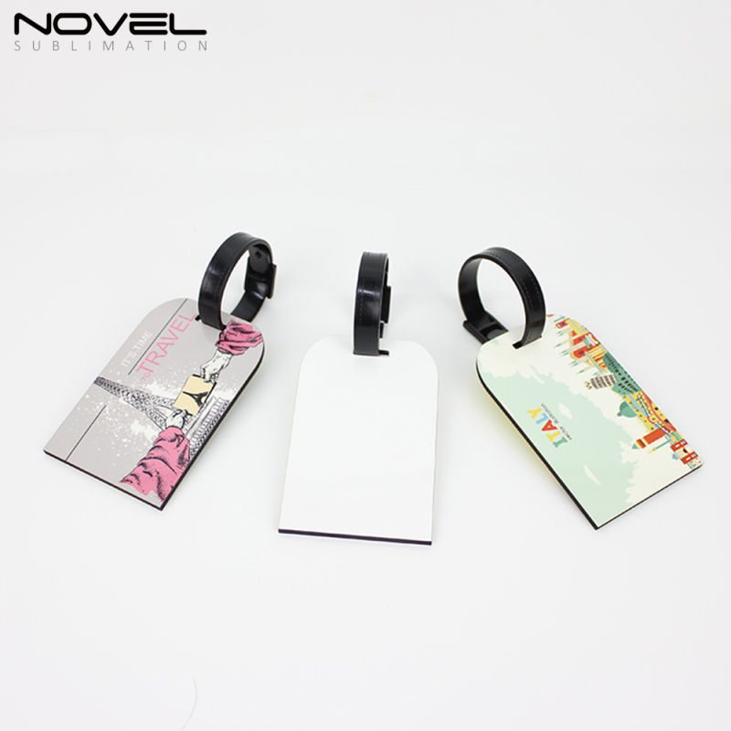 Personality  Double Side Heat Press Printing Blank MDF Luggage Tag