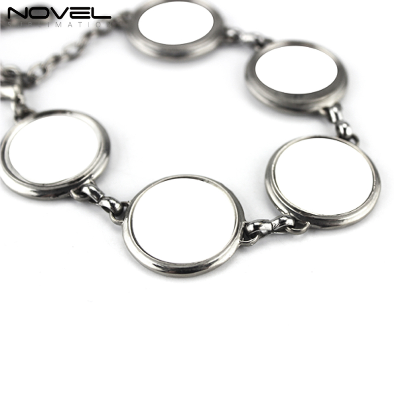 Fashionable Round Custom Printing Blank Women Jewelry Bracelets