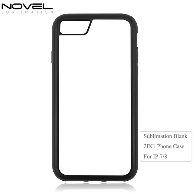 Sublimation Printing Protection Blank 2D 2IN1 Phone Case for iPhone 7