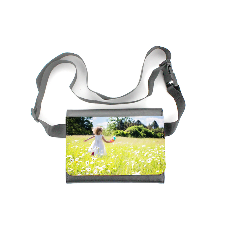 High Quality Convenient Sublimation Blank PU Waist bag with strap