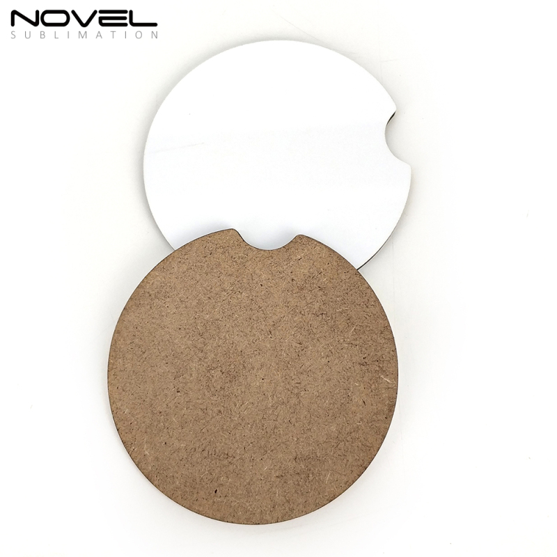 High Quality Sublimation Blank Cheap MDF Round Cork Backed Coaster