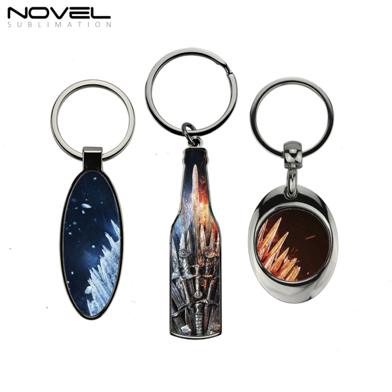 New Sublimation DIY Personality Blank Metal Bottle Opener Keychain
