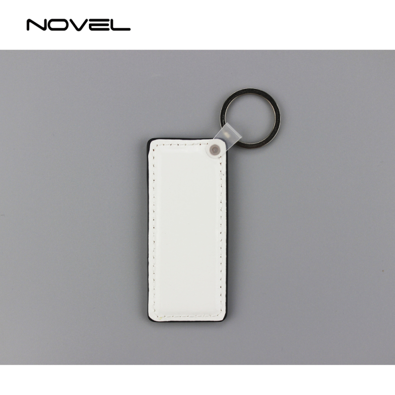DIY Printing Double Side Printing Blank PU Leather Keychains