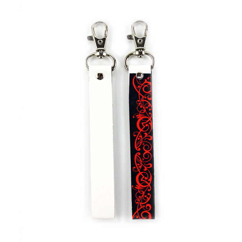 Personality Blank Printing Sublimation PUStrap Keychain