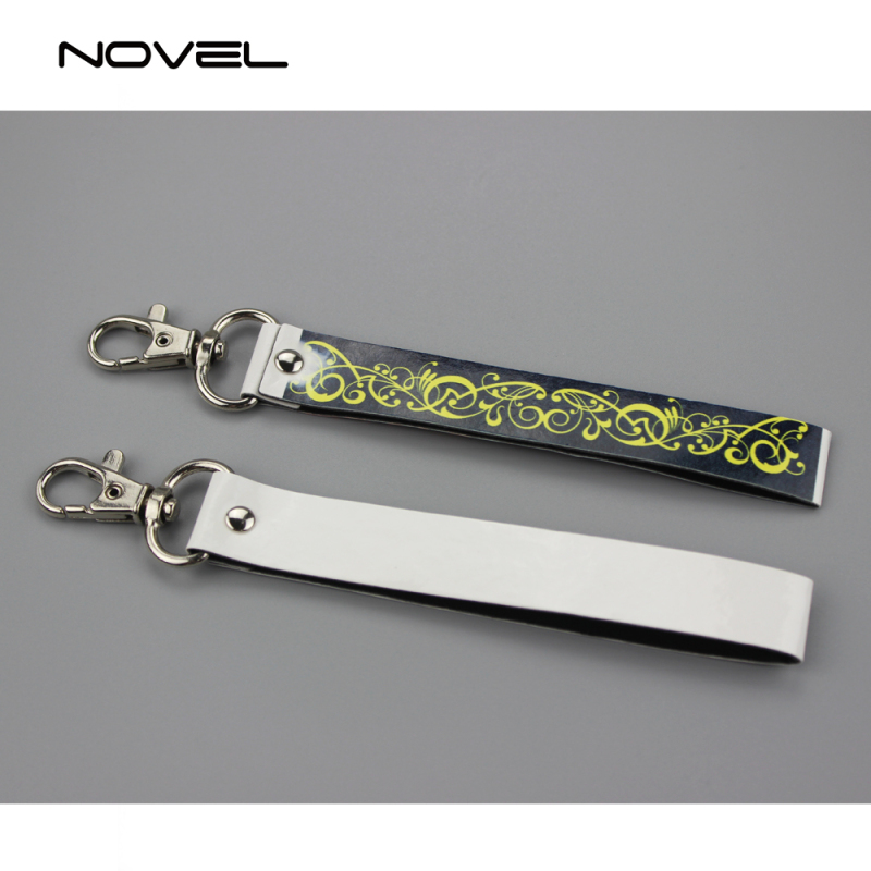 Personality Blank Printing Sublimation PUStrap Keychain