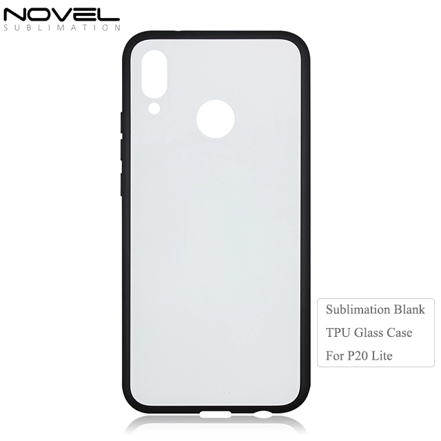 Fashion DIY 2D Tempered TPU Glass Phone Case for Huawei P20 Lite