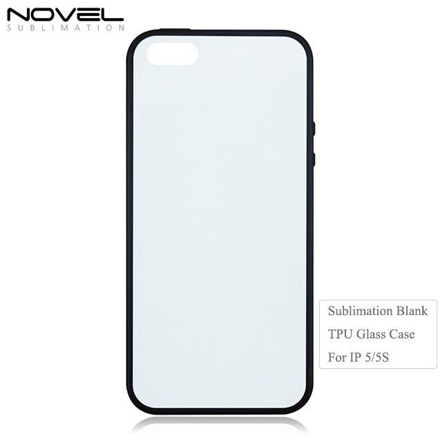 Fashion Blank 2D TPU Tempered Glass Phone Case for iPhone 6 Plus