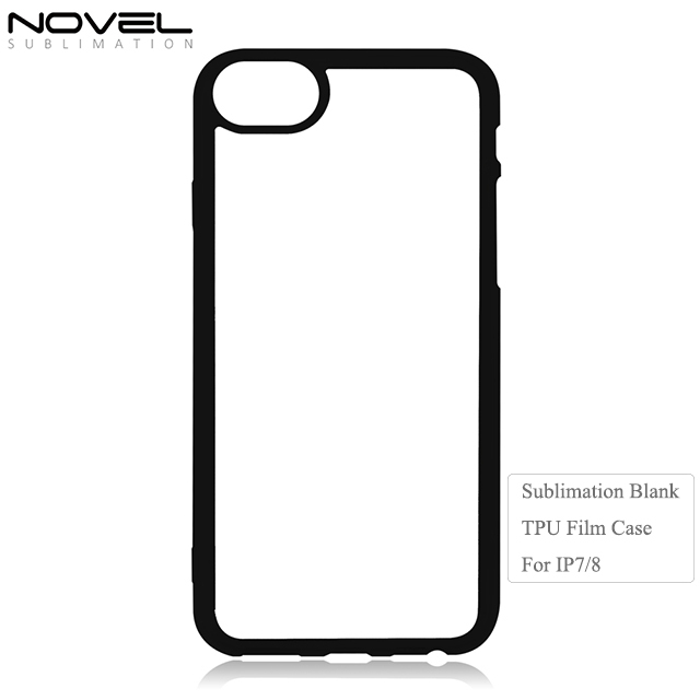 Comfortable 2D Soft Rubber Blank Film Phone Case For iPhone 7