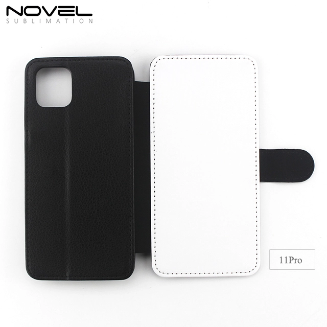 Blank Sublimation TPU PU leather Wallet Case For iPhone 11