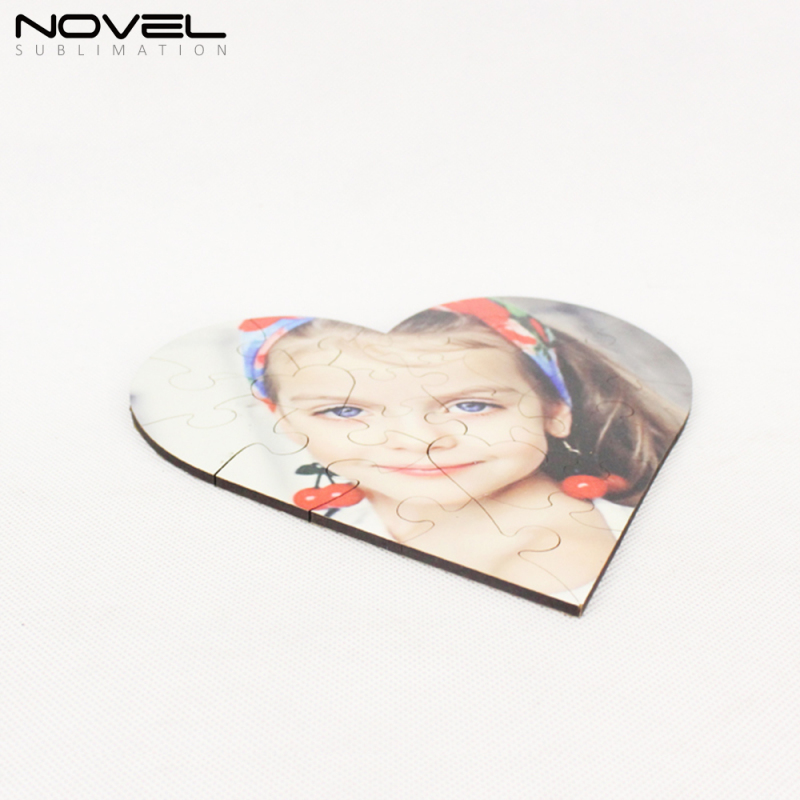 Personality DIY Print Blank Sublimation MDF Heart Puzzles