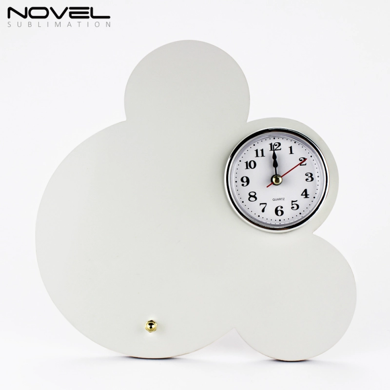 New Arrival Blank Sublimation DIY Round MDF Clock Photo Frame