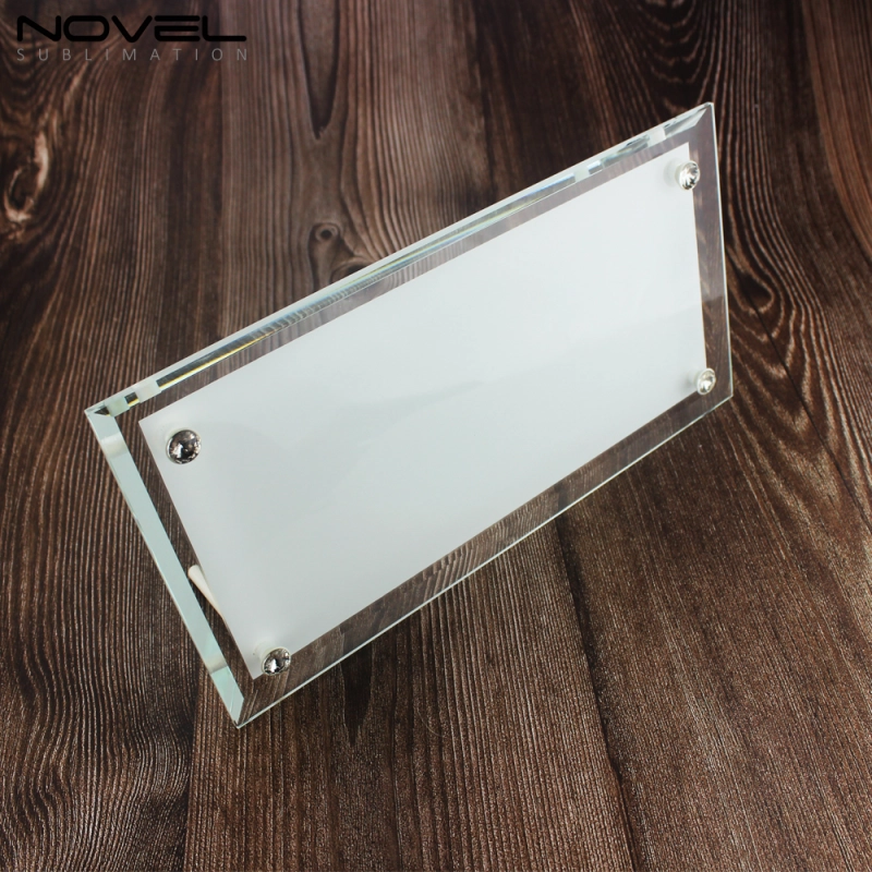 Hot Sales Blank Sublimation 12'' Strip Crystal Glass Photo Frame