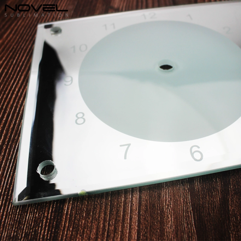 Personality Custom Blank Transparent 11'' Strip Glass Clock Photo Frame