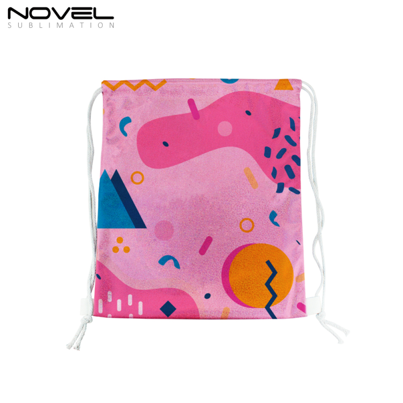 New Arrival Sublimation Blank Glittery Drawstring Backpack