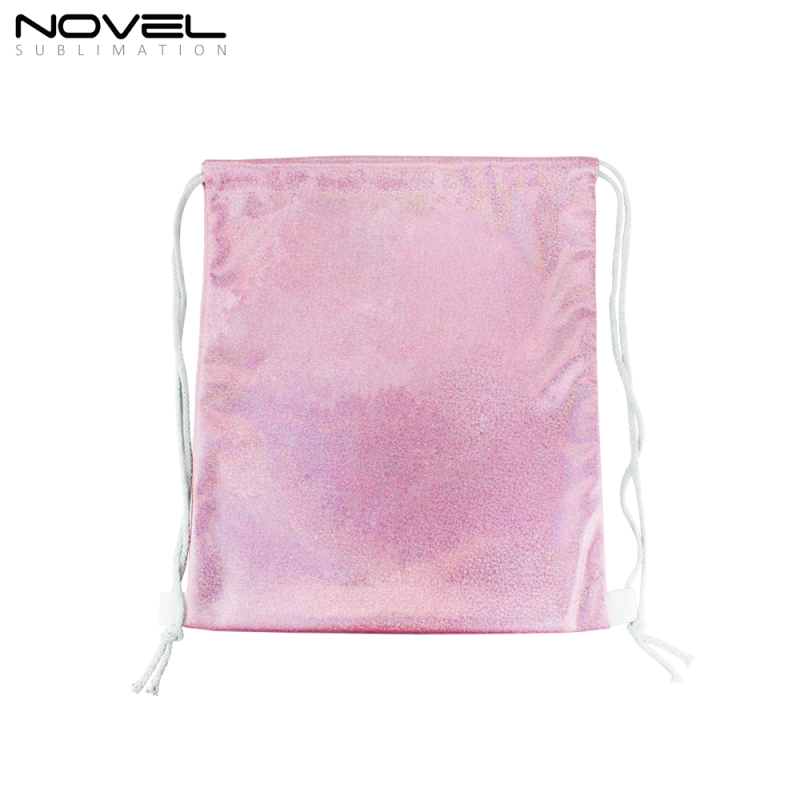 New Arrival Sublimation Blank Glittery Drawstring Backpack
