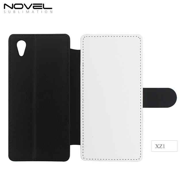 Double Protection Sublimation Blank PU Leather Wallet For Sony XZ1