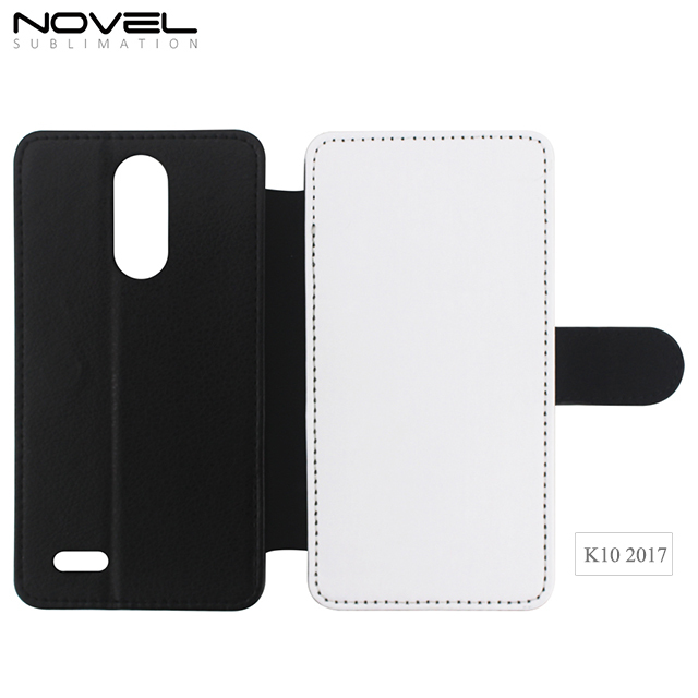 2D Sublimation Blank Flip PU Leather Phone Wallet For LG K10 2017