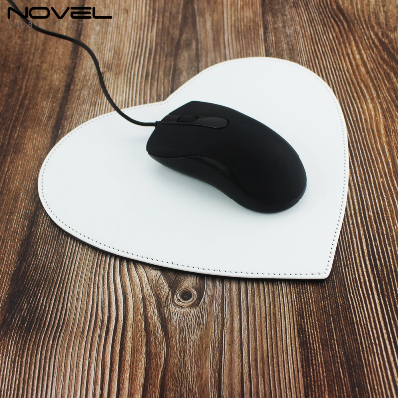 New Arrival Sublimation Blank PU Leather Mouse Pad With Different Shapes