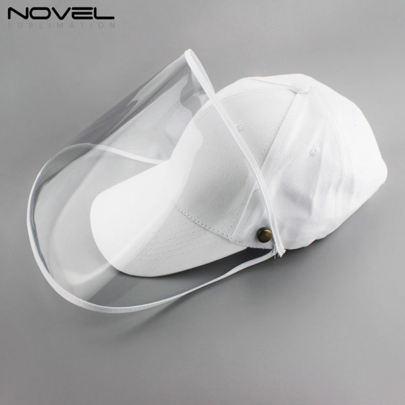 Protective Baseball Cap With Face Shield Hats For Adults or Children