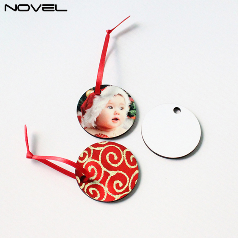 Blank Sublimation 3mm Double side MDF Ornaments With Round Shape