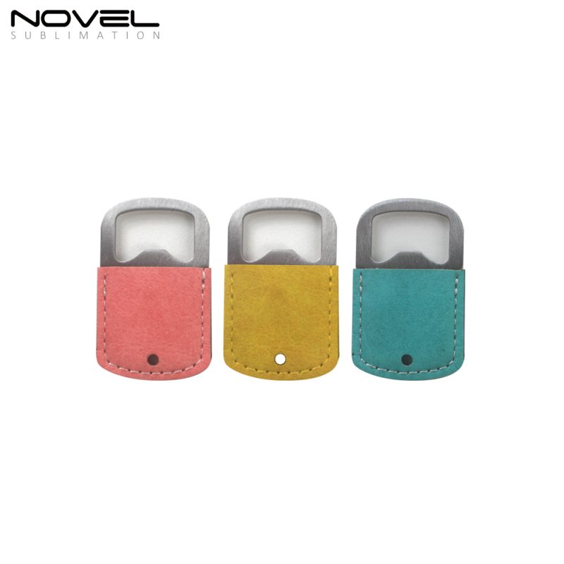 New arrival Double Side Printable Colorful Coaster Small Bottle Opener