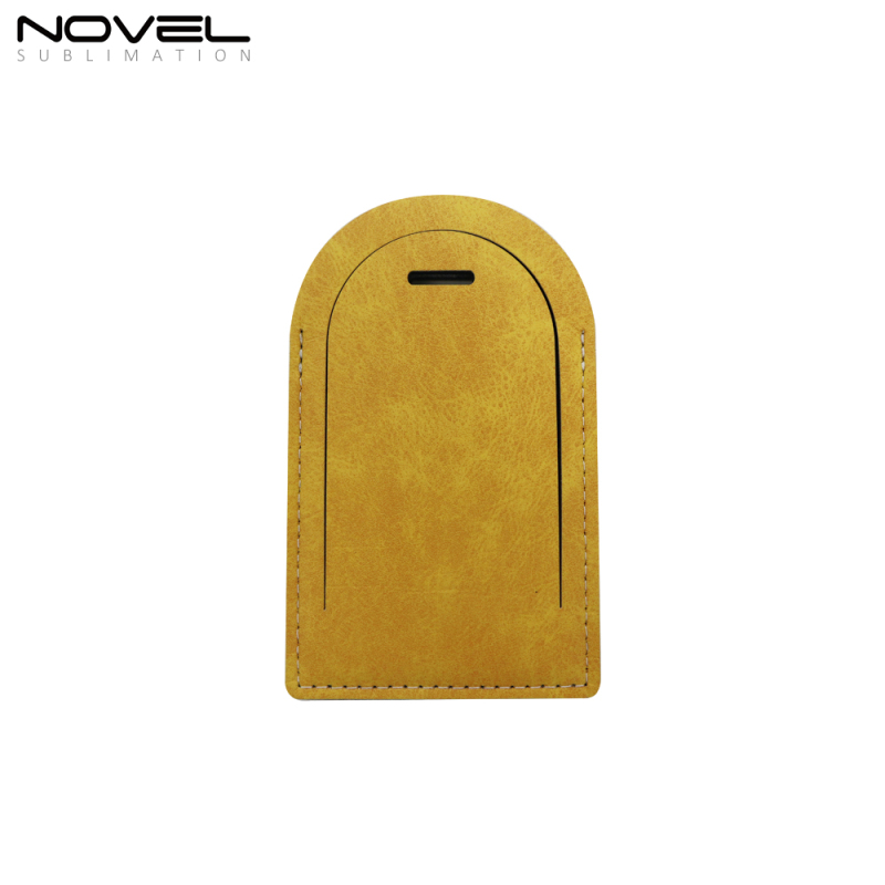 New Arrival Blank Sublimation Colorful Arch PU  Luggage Tag