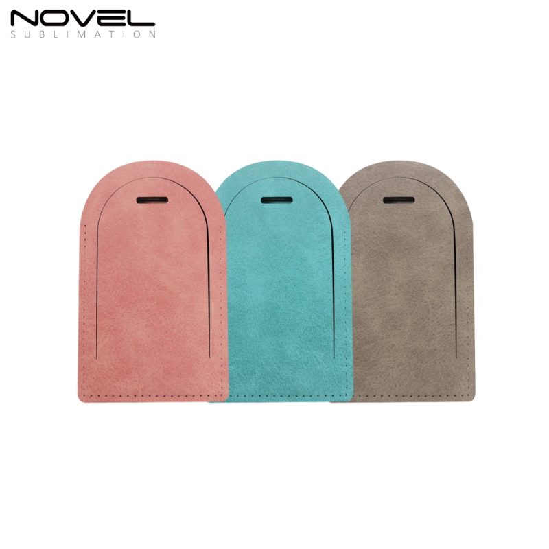 New Arrival Blank Sublimation Colorful Arch PU  Luggage Tag